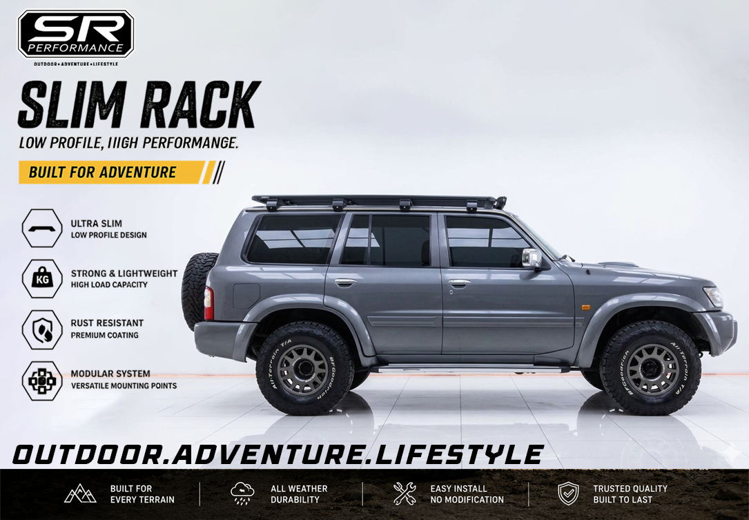 ALUMINUM SLIM RACK LARGE 220X125CM NISSAN PATROL (GU GENERATION)